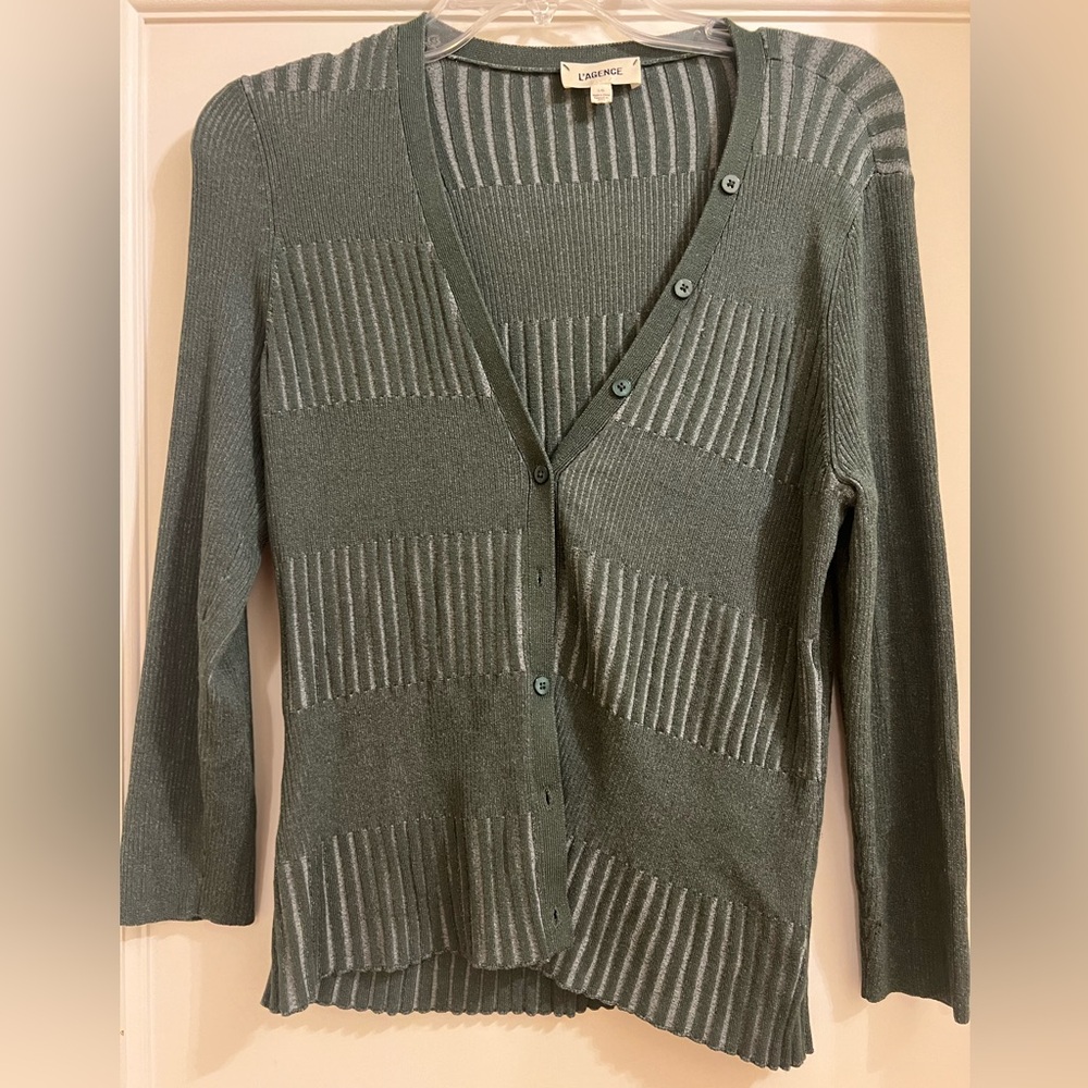 L’agence Olive Green Cardigan Size L